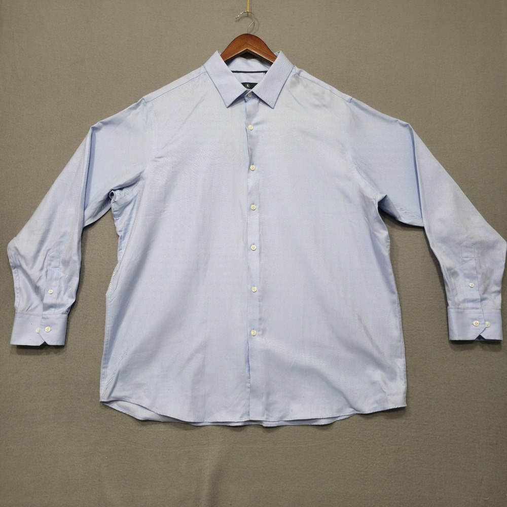 Hart Schaffner Marx Men's Blue Long Sleeve Button‎ Up Shirt Size XL